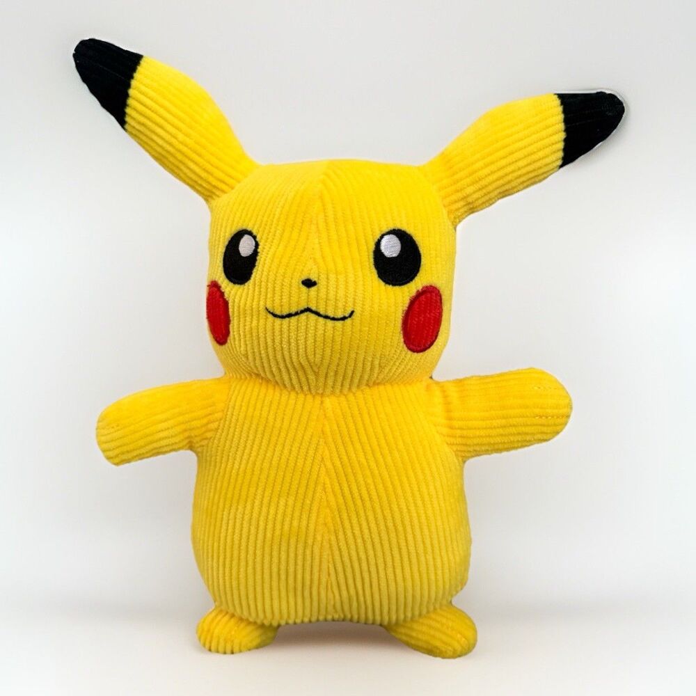 Pokémon Select Pikachu Corduroy 10" Plush Toy 2022 Nintendo GAME FREAK PKW2389